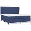 vidaXL Cama box spring con colch&oacute;n tela azul 180x200 cm