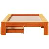 vidaXL Estructura de cama sin colchón madera maciza marrón 75x190 cm