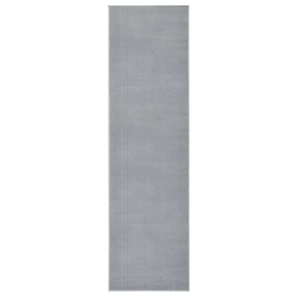 vidaXL Alfombra de pasillo BCF gris 80x300 cm