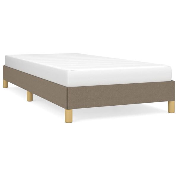 vidaXL Estructura de cama sin colch&oacute;n tela gris taupe 80x200 cm