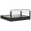 vidaXL Cama con almacenamiento Negro 200 x 200 cm Madera de ingenier&iacute;a