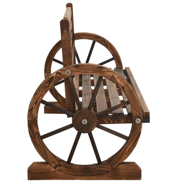 vidaXL Banco de jardín madera maciza de abeto 112 cm