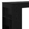 vidaXL Mesa de Bar con estante Roble Negro 102 x 50 x 103,5 cm