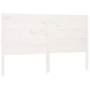 vidaXL Cabecero madera maciza de pino blanco 146x4x100 cm