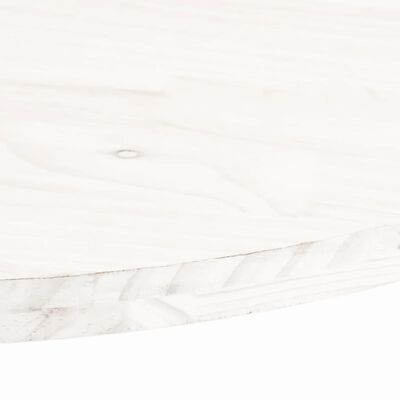 vidaXL Tablero de mesa ovalado madera maciza pino blanco 90x45x2,5 cm