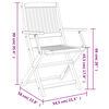 vidaXL Juego de comedor de jard&iacute;n 5 piezas madera maciza de acacia