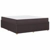 vidaXL Estructura de cama con colch&oacute;n Marr&oacute;n oscuro 180 x 200 cm tela