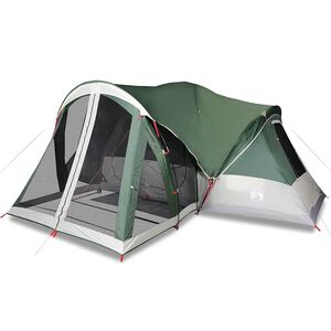 vidaXL Tienda de campa&ntilde;a familiar tipi 8 personas impermeable verde