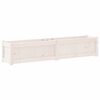 vidaXL Jardinera de madera maciza de pino blanca 150x31x31 cm