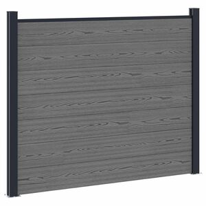 vidaXL Panel de valla WPC y Aluminio Gris
