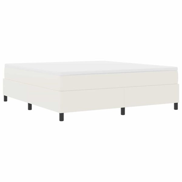 vidaXL Cama de plataforma Crema 180 x 200 cm tela