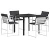 vidaXL Conjunto de Comedor de Jard&iacute;n 5 uds. Blanco y Antracita