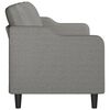 vidaXL Sof&aacute; de 3 plazas de tela gris oscuro 210 cm