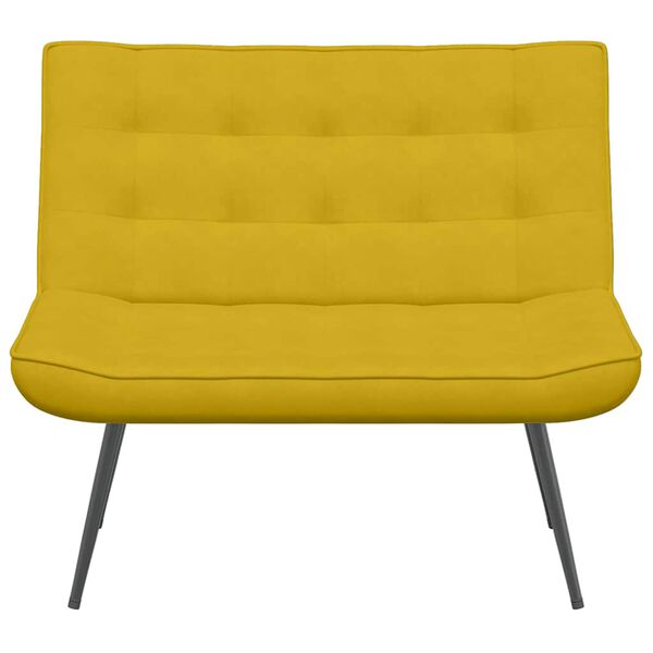 vidaXL Banco de terciopelo amarillo 110x74x84 cm