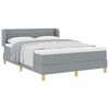 vidaXL Cama tipo Box Spring con colch&oacute;n Gris claro 140 x 200 cm tela