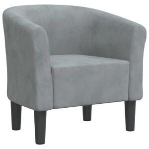 vidaXL Sill&oacute;n de terciopelo gris oscuro