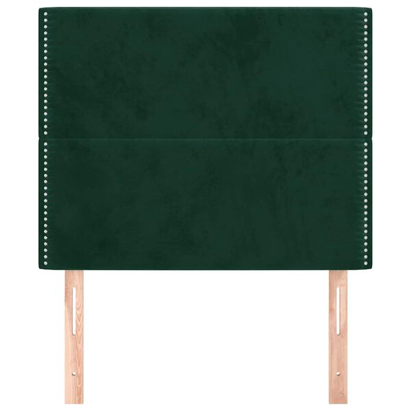 vidaXL Cabecero Terciopelo Verde Oscuro 90x5x118/128 cm