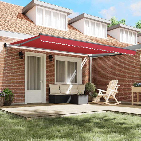 vidaXL Toldo Rojo 450 x 300 x 165 cm Poli&eacute;ster y metal