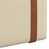 vidaXL Cabecera Colgante Liso Crema 130 x 55 x 5 cm PU antiguo