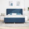 vidaXL Cama con Somier y Colch&oacute;n Gris Oscuro 90x190 cm de Tela Azul