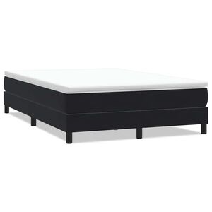 vidaXL Cama box spring sin colch&oacute;n terciopelo negro 160x220 cm