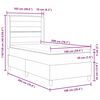 vidaXL Cama tipo Box Spring con tiras LED Gris Claro 100 x 200 cm tela