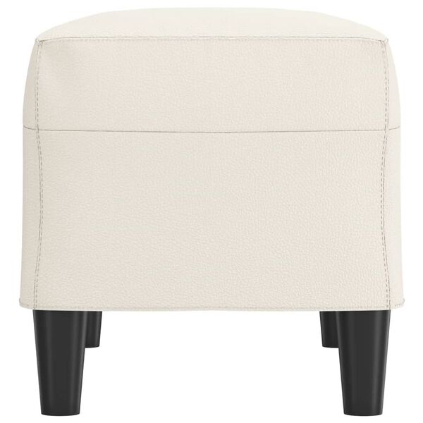 vidaXL Banco de cuero sint&eacute;tico color crema 70x35x41 cm