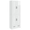 vidaXL Juego de armarios 2 pcs Blanco Brillante Madera de ingenier&iacute;a
