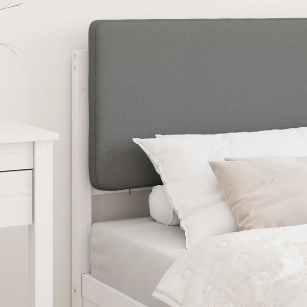 vidaXL Estructura de Cama con Cabecera Tapizada Gris Claro