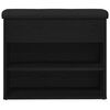 vidaXL Banco de almacenamiento con estante Roble Negro 62 x 32 x 50 cm