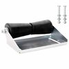 vidaXL Rodillo de Remolque para Barcos con Soporte 30,5 cm Plateado