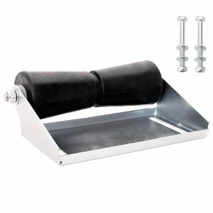 vidaXL Rodillo de Remolque para Barcos con Soporte 30,5 cm Plateado