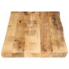 vidaXL Tablero de mesa borde natural madera maciza mango 80x40x2,5 cm