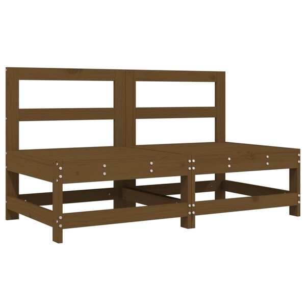 vidaXL Juego muebles de jard&iacute;n 6 piezas madera maciza pino marr&oacute;n miel