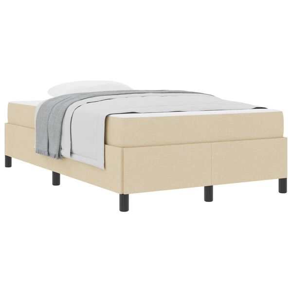 vidaXL Cama tipo Box Spring Crema 120 x 190 cm tela