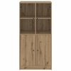 vidaXL Aparador alto con puertas madera roble artisian 68x37x142 cm