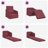 vidaXL Sof&aacute; cama 60cm Rojo vino tela
