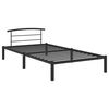 vidaXL Estructura de cama sin colch&oacute;n metal negro 90x200 cm