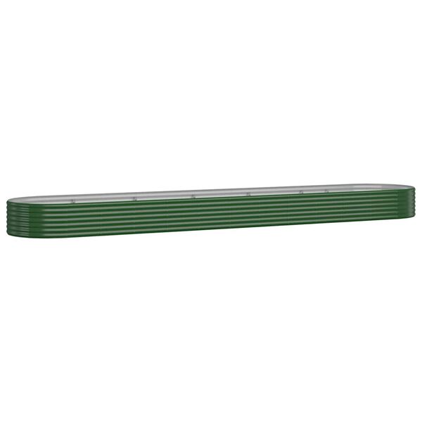 vidaXL Jardinera arriate acero galvanizado verde 507x100x36 cm