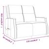 vidaXL Sill&oacute;n reclinable de masaje de 2 plazas cuero sint&eacute;tico marr&oacute;n