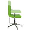 vidaXL Silla de comedor giratoria de cuero sint&eacute;tico verde