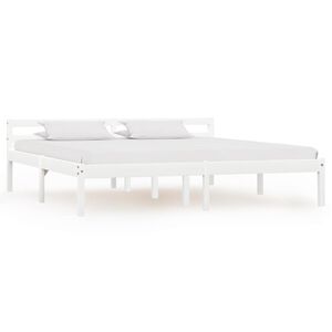 vidaXL Estructura de cama sin colch&oacute;n madera de pino blanco 180x200 cm