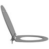 vidaXL Asiento de WC Gris 47 x 37,5 x 3,8 cm Duroplast