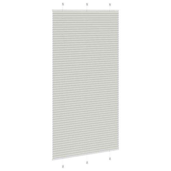 vidaXL Estor Plisado gris claro 110x200 cm Tela Ancho 109,4 cm