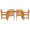 vidaXL Conjunto de Comedor de Jard&iacute;n 7 pcs Marr&oacute;n
