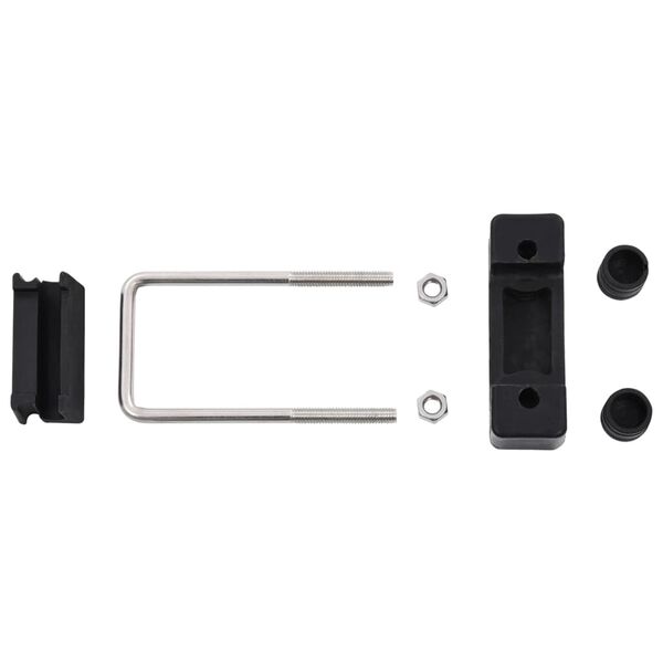 vidaXL Conector en U con plástico para postes de valla 25 sets 60x40mm
