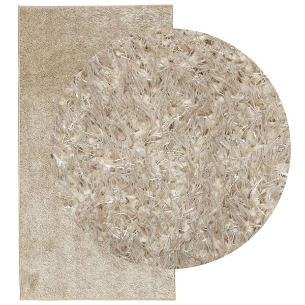 vidaXL Alfombra pelo largo aspecto brillante ISTAN beige 80x150 cm