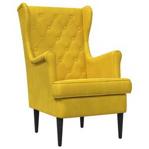 vidaXL Sill&oacute;n Amarillo Terciopelo