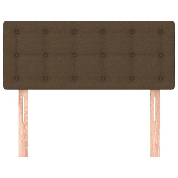 vidaXL Cabecero de tela marr&oacute;n oscuro 80x5x78/88 cm