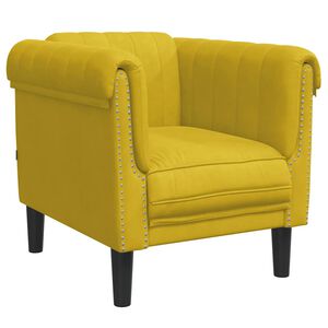 vidaXL Sill&oacute;n de terciopelo amarillo